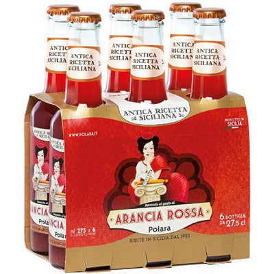 Aranciata rossa Polara pack de 6 x 27,5cl, Aranciata Rossa, Boisson italienne aranciata rossa, boisson italienne à l'orange sanguine