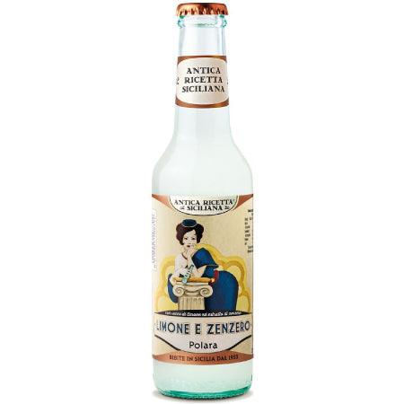 Citron et gingembre Polara 27,5cl, Boisson italienne gazeuse citron et gingembre, boisson italienne au citron et gingembre