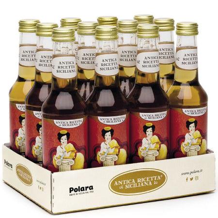 Thé pêche Polara pack de 12 x 27,5cl, boisson italienne à la pêche, thé glacé italien à la pêche